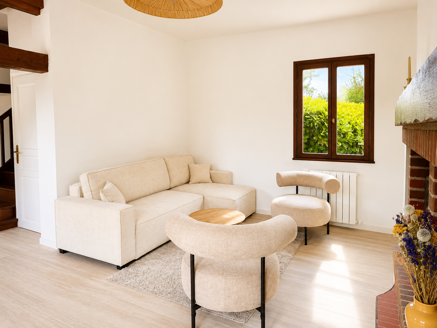 Le salon, La Villa Club One, Mesnil-en-Ouche, Normandie
